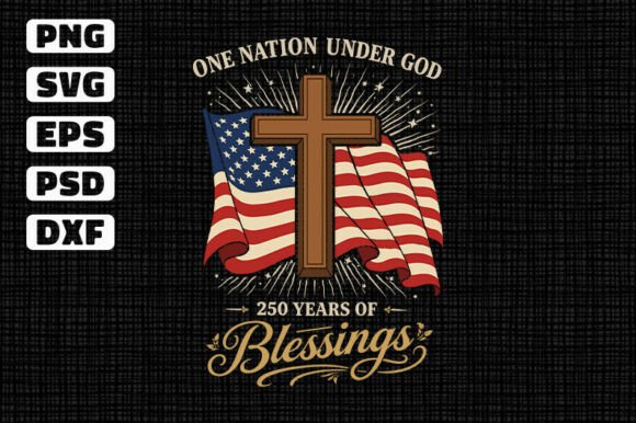 250 Years Blessings Cross Design Graphics Review