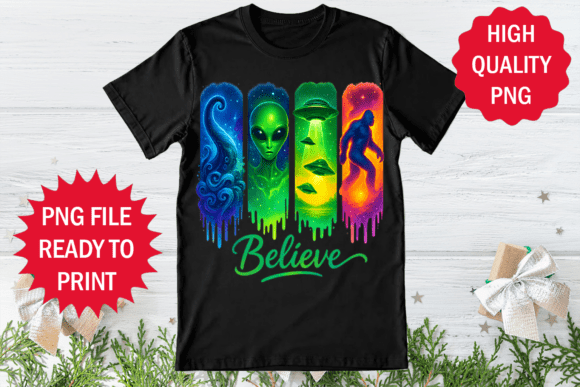 Alien UFO Graphics for T-Shirt Designs
