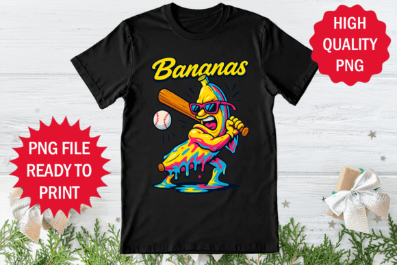 Baseball Player Banana Kick Hard Design Graphics
