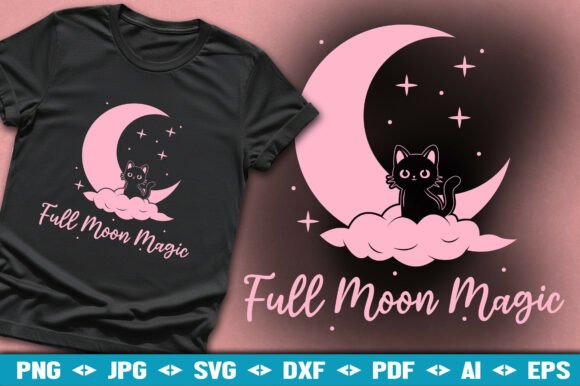 Full Moon Magic SVG: Graphics & T-Shirt Designs