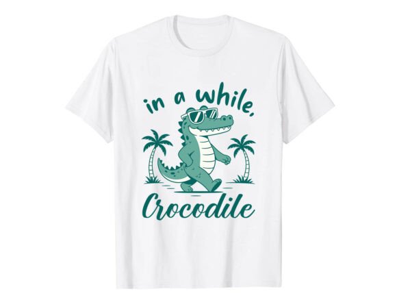 Funny Crocodile Summer T-Shirt Design Graphics
