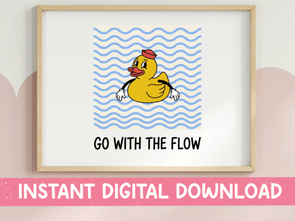 Go with the Flow SVG Design: Graphics & T-Shirt Designs