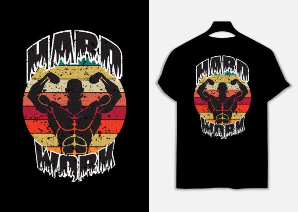Hard Work Retro T-Shirt Design Graphics Review