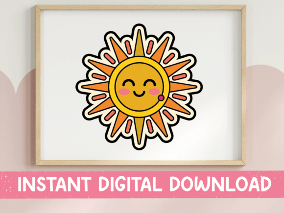 Kawaii Happy Sun Sticker Design: Graphics & T-Shirt Designs Review