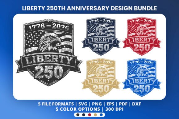 Liberty 250th Anniversary Eagle Graphics for T-Shirt Designs