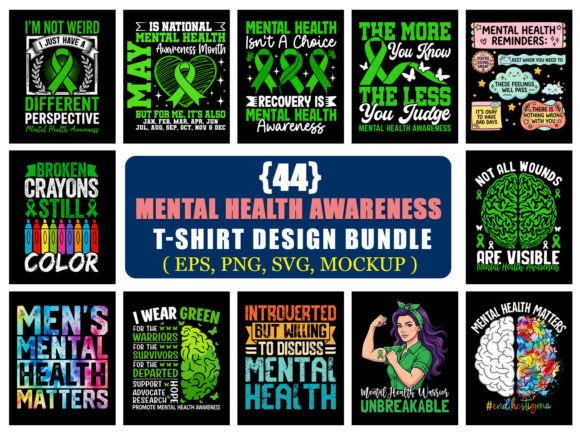 Mental Health Graphics & T-Shirt Designs