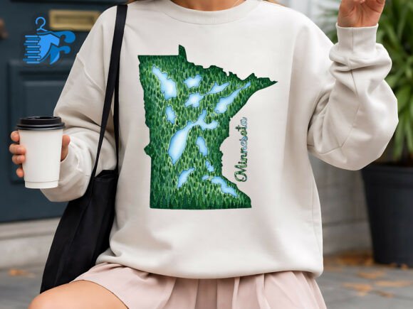Minnesota Lakes Forest Shirt Design: Graphics & T-Shirt Designs