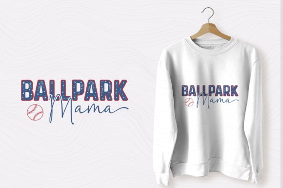 Retro Baseball Ballpark Mama SVG Design Graphics
