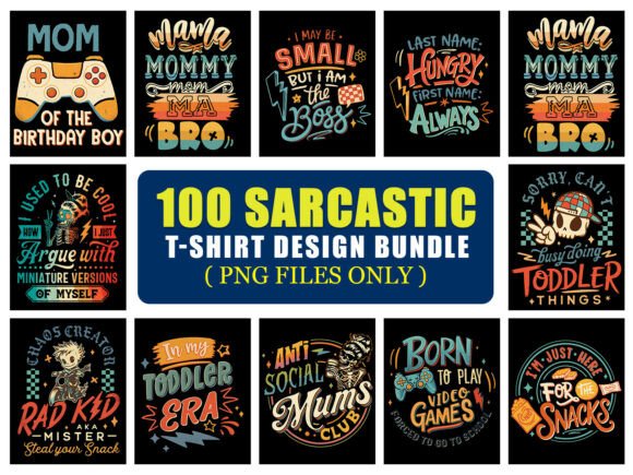 Sarcastic PNG T-Shirt Design Bundle Graphics Review