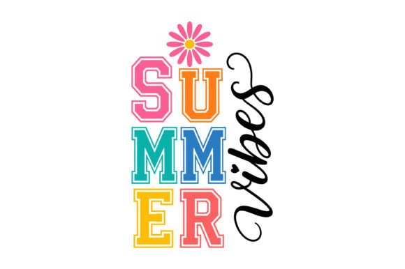 Summer Vibes Daisy SVG Design: Graphics & T-Shirt Designs